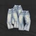 Heavyweight Vintage Washed Jeans For Men – Distressed Blue Denim, Relaxed Straight Fit, Cleanfit Styling_mkmklike.com
