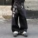 High Street Style Retro Patch Embroidery Design Loose Straight Leg Jeans For Men And Women Cool_mkmklike.com