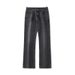 Nordmann MUCHU Men's Clothing | Black Flared Jeans Men Cleanfit Trendy American High Street Loose Straight Wide-Leg Pants_mkmklike.com