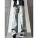 Blue Cleanfit Ink Splashing Jeans Men's American High Street Vibe Pants Straight High Waist Thin Pants_mkmklike.com