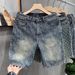 Men's Clothing Summer Style Thin Printed Denim Shorts For Men Trendy Brand Loose Fit Five Point Pants For Formal & Casual_mkmklike.com