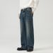 Unisex Vintage Washed Denim Jeans – High Street Relaxed Fit, Straight-Leg & Wide Cuff (S-3XL)_mkmklike.com