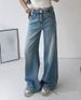 Women's High Waist Rhinestone Embellished Flared Jeans - Trendy Wide Leg Floor-Length Denim Pants For Glamorous Street Style_mkmklike.com