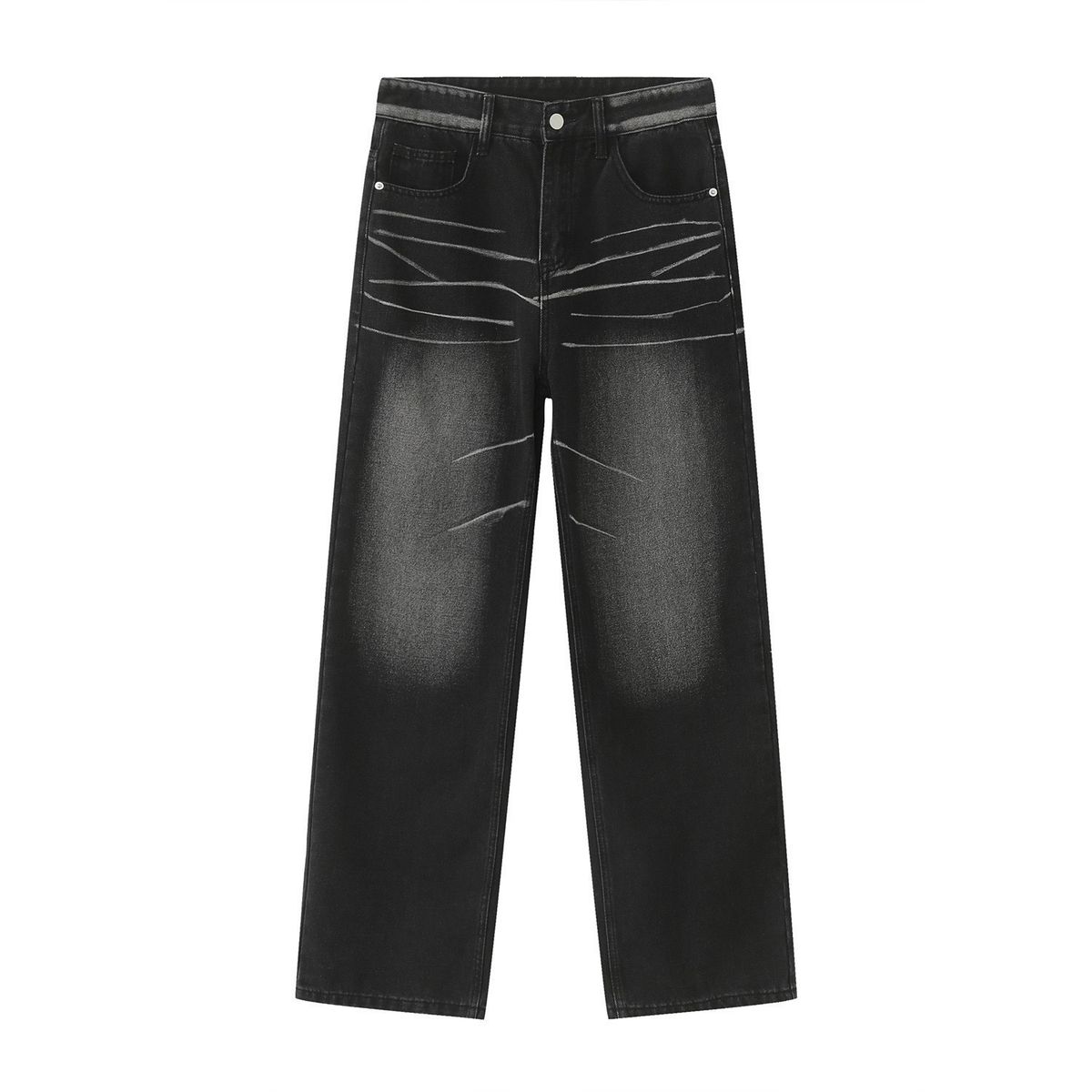 EF JEANS | 2023 Four Seasons New Product Retro Hong Kong Style Straight Loose Personality Graffiti Jeans Men And Women_mkmklike.com