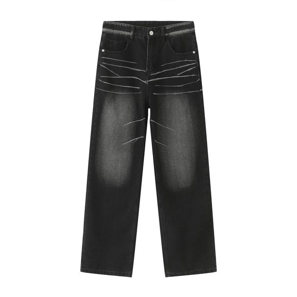 EF JEANS | 2023 Four Seasons New Product Retro Hong Kong Style Straight Loose Personality Graffiti Jeans Men And Women_mkmklike.com