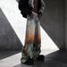 Men’s Tie-Dye Streetwear Jeans – Oversized Straight Fit, Rainbow Washed Denim (S-3XL) | Psychedelic & Hand-Painted Artistry_mkmklike.com