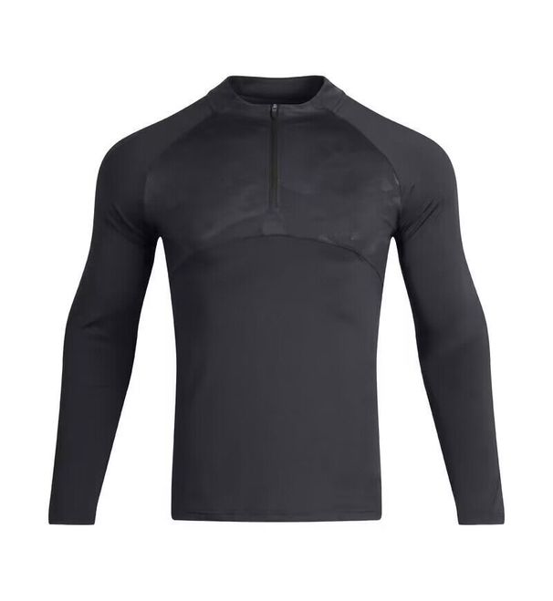 Men's Clothing Long-Sleeved T-Shirt Men's Sports Outdoor Tops Quick-Drying Breathable Running Fitness Training Suit Half-Zip Stand Collar_mkmklike.com