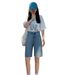 Vintage High Waist Denim Shorts For Women - Stretch Cotton Straight Leg Distressed Washed Denim Shorts With Comfort_mkmklike.com