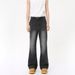 Men's Clothing Retro Washed Flared Jeans For Men High Street Trendy Brand Loose Straight Leg Versatile Wide Leg Pants_mkmklike.com