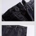 Vintage Workwear Jeans For Men - Relaxed Fit, Distressed Denim, Multi-Pocket Straight Leg Trousers_mkmklike.com
