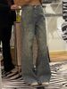 Vintage-Inspired Heavyweight Rhinestone Patchwork Jeans For Women – Star Studded & High-Waisted Wide-Leg Pants (S-XL)_mkmklike.com