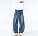 Vintage Washed High-Waisted Wide-Leg Jeans For Men & Women – Retro Loose Fit Denim Pants With Tapered Hem_mkmklike.com