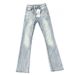 Men's Clothing Fashionable Loose Stretchy Women's Flared Stretch Jeans – Vintage Light Wash Bell Bottom Pants With Comfort Fit (Glacier Blue)_mkmklike.com