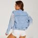 Denim Jacket Women Fashion Tassel Lapel Fried Flower Denim Jacket Women_mkmklike.com