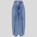 Women's High Waist Zipper Leg Jeans Loose Casual Retro Pants Summer Clothing Style_mkmklike.com