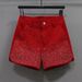 Women’s Clothing Hot diamond shorts for women dopamine new summer high waist slim stretch denim a wide leg hot pants for outdoor wear_mkmklike.com