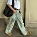 Japanese Vintage Washed Distressed Denim Jeans For Men & Women - Straight Fit Relaxed Light Blue Streetwear Pants With Functional Pockets_mkmklike.com