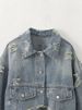 Women's Denim Long Sleeve Short Jacket - Urban Style Casual Coat For Everyday Wear (XS/S/M/L, Blue)_mkmklike.com