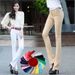 New Korean-style Slim-fit Candy-colored Women's Jeans, Elastic Colorful Micro-flared Pants, Wholesale And Dropshipping_mkmklike.com