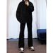 Cleanfit Men's Slim Fit Stretch Jeans Pure Black High Street Style West Coast American Vibe Flare Pants_mkmklike.com