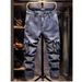 Men's Clothing Personalized Jeans Streetwear Distressed Denim Pants - Summer Vintage Wash, Multi-Pocket Cargo Style, Hip-Hop Inspired For Men (S-3XL)_mkmklike.com