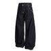 Unisex High Street Vintage Jeans – Turquoise Washed Relaxed Fit With Raw Hem (S-XXL)_mkmklike.com