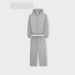Men's Hip-Hop Hoodie And Jogger Set - Cotton Blend Casual Streetwear Two-Piece Outfit For Fall Winter (Gray, S-Xxl)_mkmklike.com