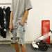 KANYE High Street Washed Distressed Denim Shorts Loose Casual Wide Leg Cotton Midweight Black Blue FOG Splatter Paint_mkmklike.com