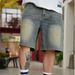 Men's Clothing Summer Men's Denim Shorts High Street Distressed Casual Loose Fit Non-Stretch Five Pocket Mid-Length Trendy Style_mkmklike.com