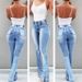Women's Clothing Split Flared High Waist Jeans Women's Trousers_mkmklike.com