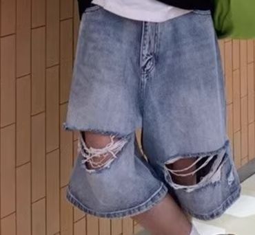 Men's Clothing Summer Thin Mid Length Pants Street Style Versatile Loose Straight Sports Shorts_mkmklike.com