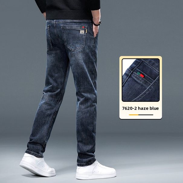 Jeans Men's Loose Straight Pants Stretch Casual Pants_mkmklike.com