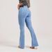 K New Slim Fit Elastic Fashionable Light Colored Bell Bottom Pants For Women Jeans_mkmklike.com
