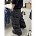 Vintage Washed Cotton Cargo Pants With Double Pockets – Relaxed Fit, Distressed Details, Streetwear Style_mkmklike.com