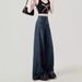 ELLE Vintage Wide-Leg Jeans For Women, Autumn 2025 New Loose Fit, Slimming High-Waisted Straight-Leg Floor-Length Pants, Thin_mkmklike.com