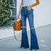 European And American Ladies Jeans Temperament Commuter Waist Micro-La Hole Jeans_mkmklike.com