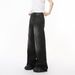 Men's Clothing Men's Retro Washed Jeans - American Style Lightning Pattern Loose Fit Denim Pants_mkmklike.com