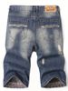 Men's Denim Shorts, Summer Ripped Men's Underwear, Slim Fit European And American Shorts, Straight Leg Worn Men's Pants_mkmklike.com