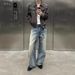 Vintage Washed Denim Jeans Relaxed Straight Fit Distressed Details Cleanfit Aesthetic for Men And Women_mkmklike.com