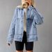 Oversized Denim Jacket For Women – Classic Loose Fit, Long Sleeve, Multiple Colors (Black, Navy, Light Blue, White) – Casual & Streetwear Essential_mkmklike.com