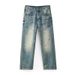 Pure Muqiu Clothing | Summer New Trend American Style Bamboo Fiber Washed Ripped Jeans Men's Cleanfit Long Pants_mkmklike.com