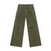 Men's Clothing Cleanfit Vintage Distressed Jeans – 98% Cotton, Relaxed Straight-Leg Fit, Artful Rips & Washed Green, Oversized Silhouette_mkmklike.com