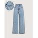 Trendy Straight-Leg Jeans – Stretch Denim With Rhinestone Embellishments (Sky Blue, XS-5XL, Casual & Chic)_mkmklike.com