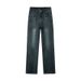 Orange Silk Women's Clothing # High-waisted Slim Straight-leg Jeans For Women, New Autumn Style, Slim-fit, Stretchy,_mkmklike.com