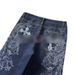 Men's Clothing Y2K Hip Hop Loose Wide Leg Jeans Low Rise Printed Washed American Style Street Fashion_mkmklike.com
