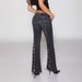 Women's Clothing Jeans For Women With Loose And Straight Fit Y2K Style Low Waist And Flared Bottom Trendy Streetwear Design_mkmklike.com