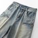 Men's Vintage Washed Denim Cargo Shorts – Relaxed Fit With Utility Pockets | 28-36 (Retro Blue)_mkmklike.com