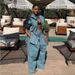 Women's Retro Heavy Duty Denim Two Piece Set Wide Leg Loose Fit European And American Fashion Cross Border E-commerce_mkmklike.com