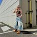 Men's Clothing Unisex Retro Floral Print Jeans Loose Straight Leg Casual Cropped Wide Leg Pants Trendy High Street Style_mkmklike.com