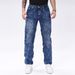 Men's Slim Fit Stretch Denim Jeans - Classic Straight Leg Blue Jeans With Comfort Flex (Dark Blue, S-2xl)_mkmklike.com